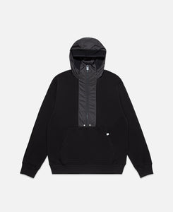 Mixed Zip Hoodie (Black)
