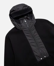 Mixed Zip Hoodie (Black)
