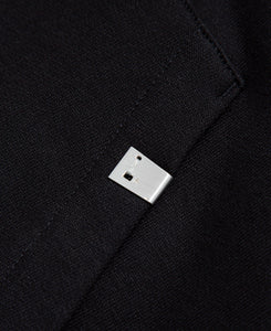 Mixed Zip Hoodie (Black)