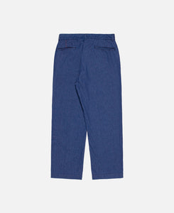 L Pocket Denim Straight Pants (Blue)