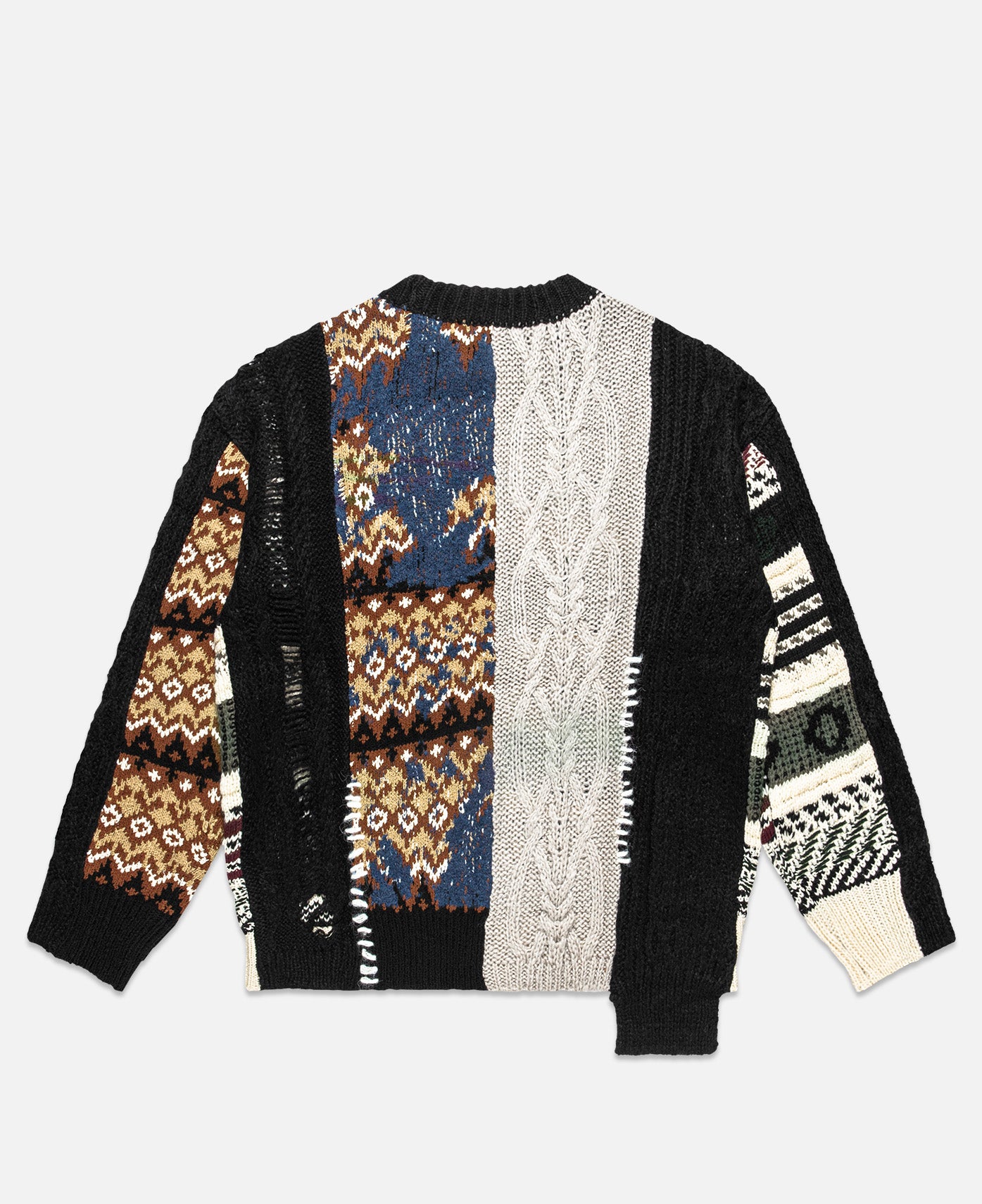 Sautron Jacquard Crewneck Sweater (Black)