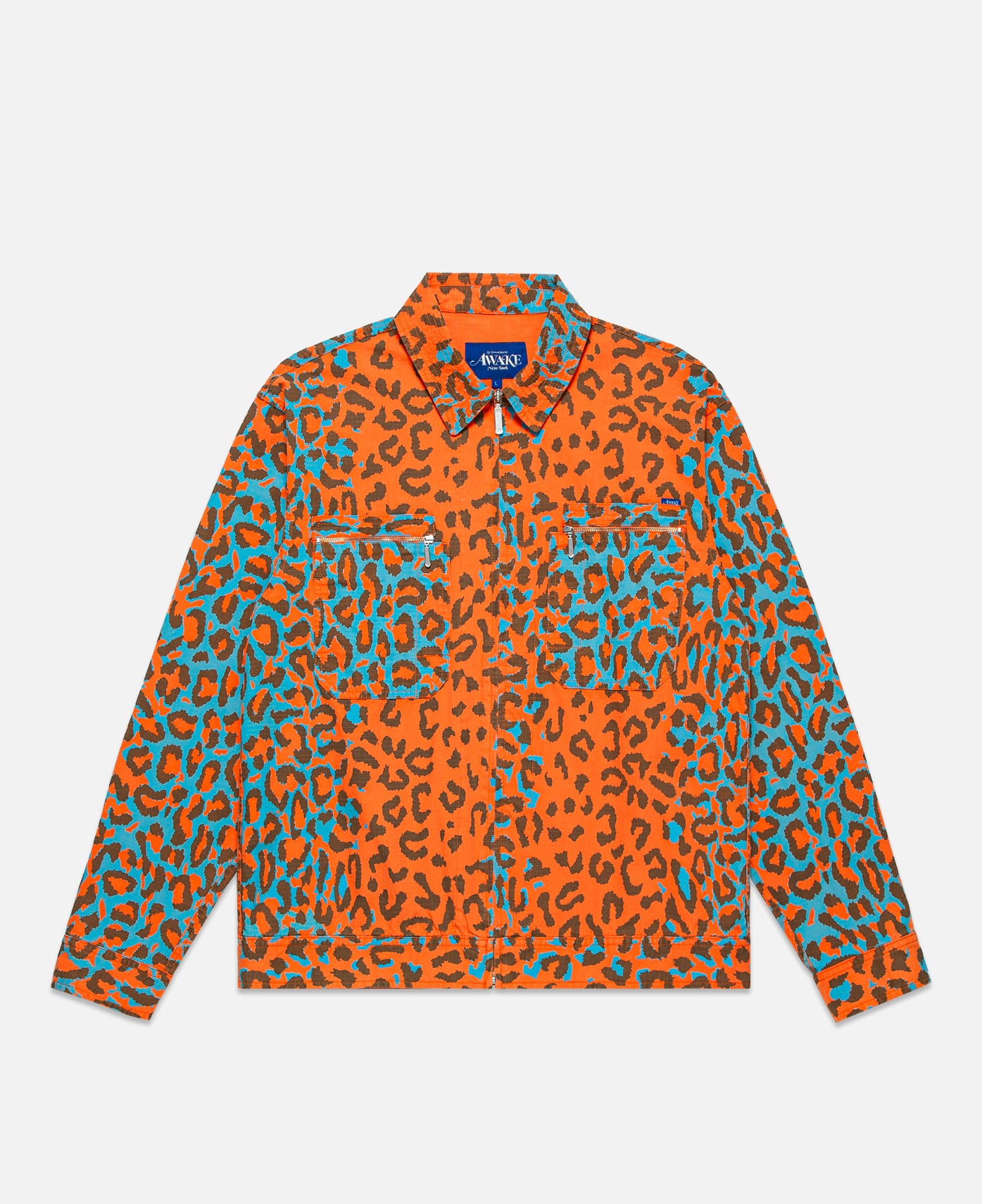 Cargo Collared Military Jacket (Orange)