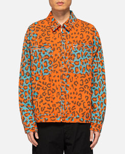 Cargo Collared Military Jacket (Orange)