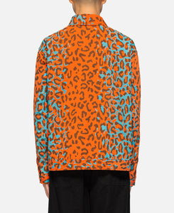 Cargo Collared Military Jacket (Orange)