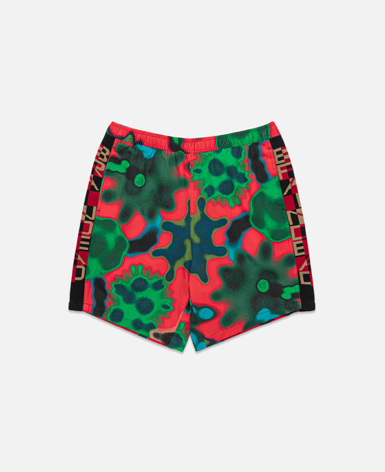 Amoeba Watercolour Beach Shorts (Green)