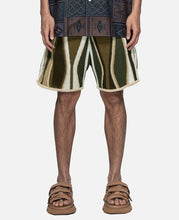 7G Feather Stripe Knit Shorts (Beige)