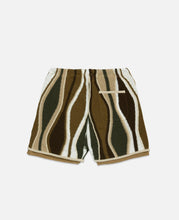 7G Feather Stripe Knit Shorts (Beige)