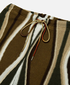 7G Feather Stripe Knit Shorts (Beige)