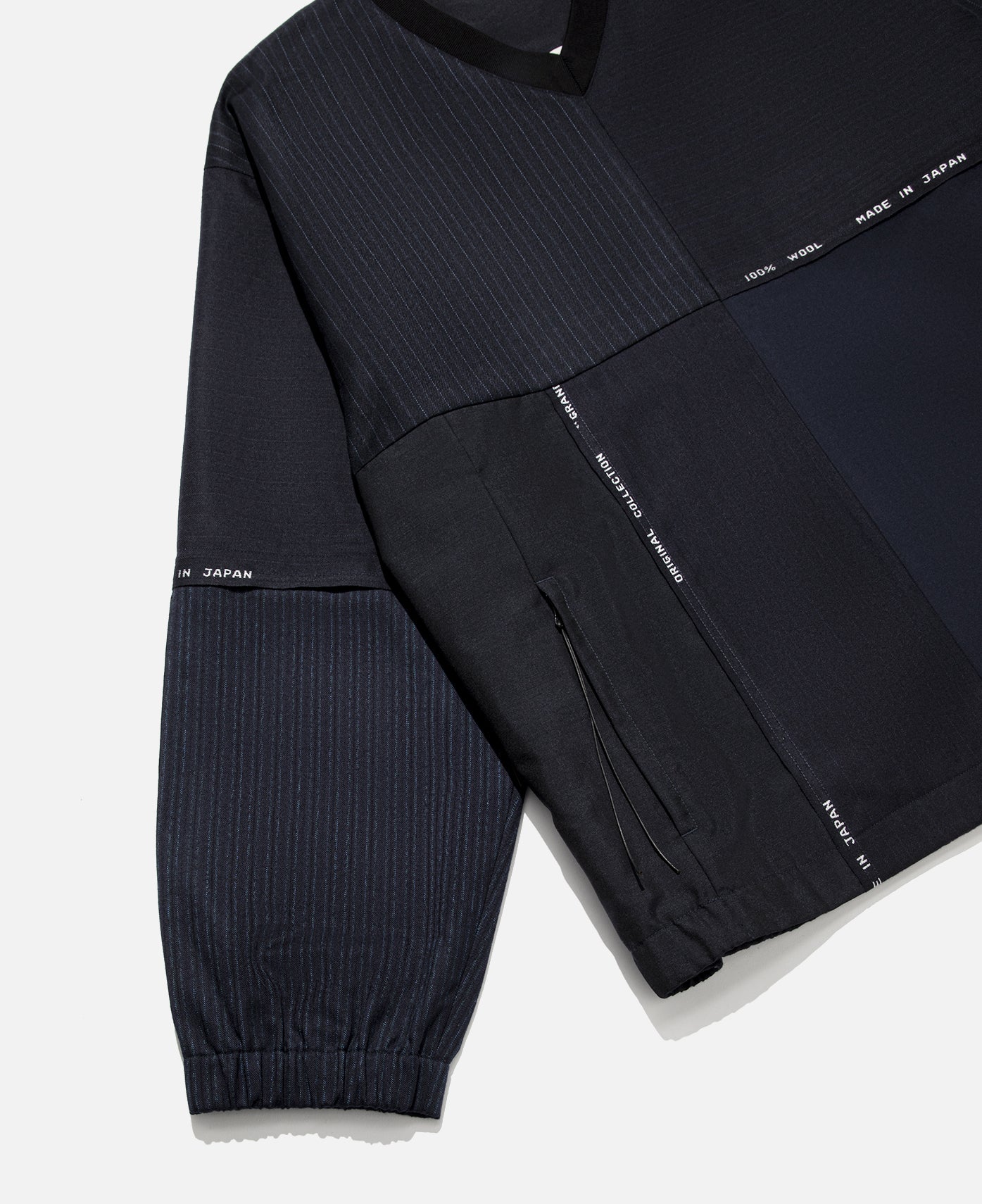 Dead Stock Wool Patchwork PO (Navy)