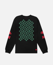 Lion Head Pattern L/S T-Shirt (Black)
