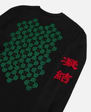 Lion Head Pattern L/S T-Shirt (Black)