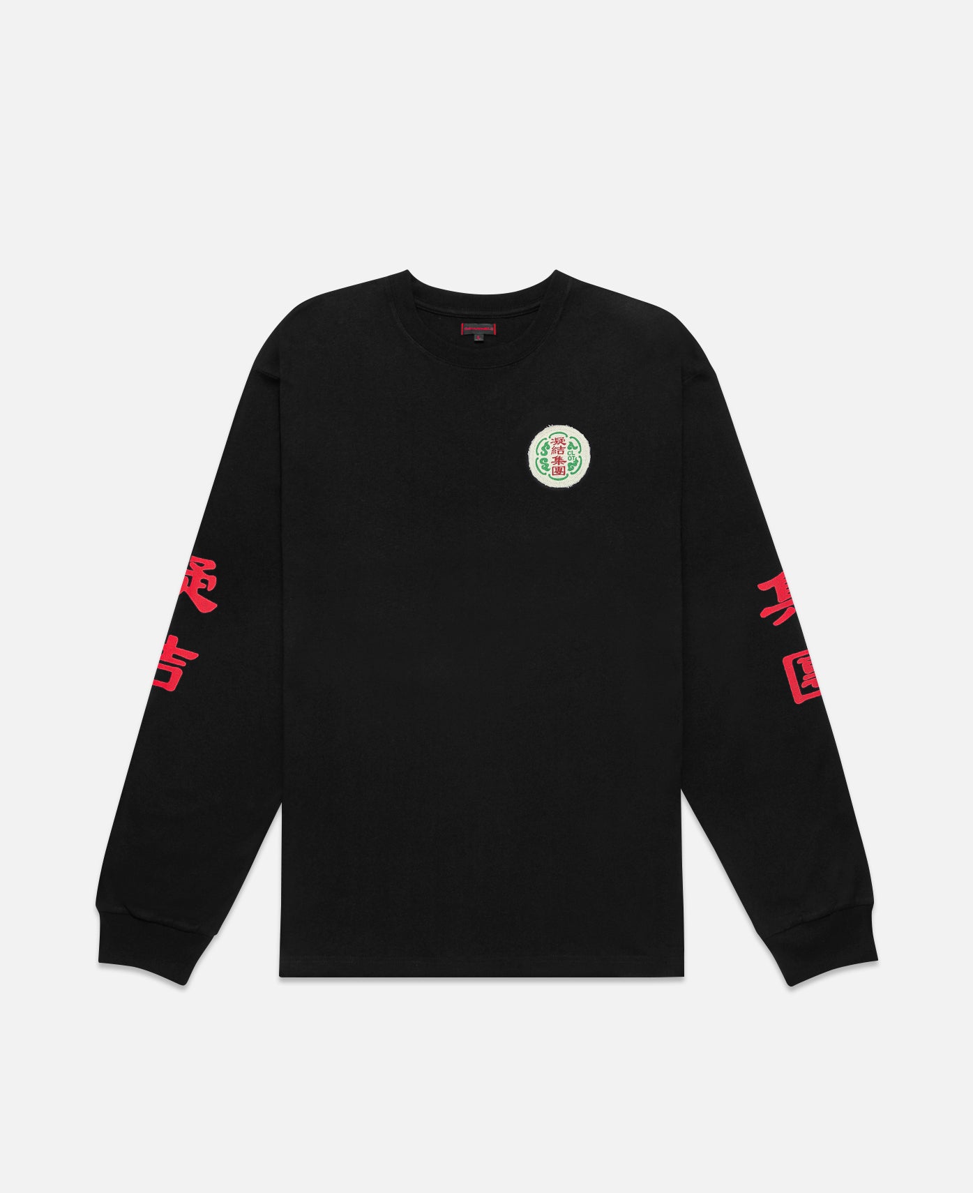 Lion Head Pattern L/S T-Shirt (Black)