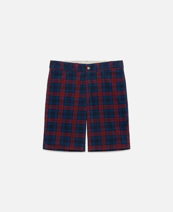 Check Relax Shorts (Navy)