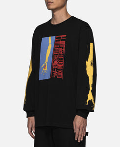 Hand Photo Print L/S T-Shirt (Black)