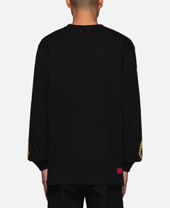 Hand Photo Print L/S T-Shirt (Black)
