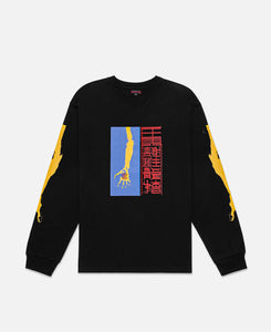 Hand Photo Print L/S T-Shirt (Black)