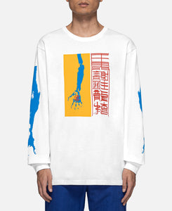 Hand Photo Print L/S T-Shirt (White)