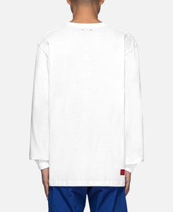 Hand Photo Print L/S T-Shirt (White)