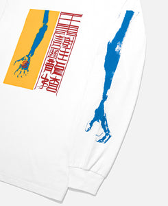Hand Photo Print L/S T-Shirt (White)