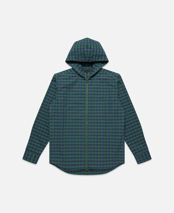 Hooded Zip Shirt (Green)