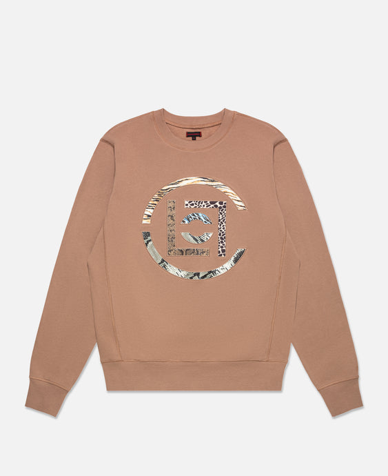 CLOT Logo Fabric Patch Sweatshirt (Brown)