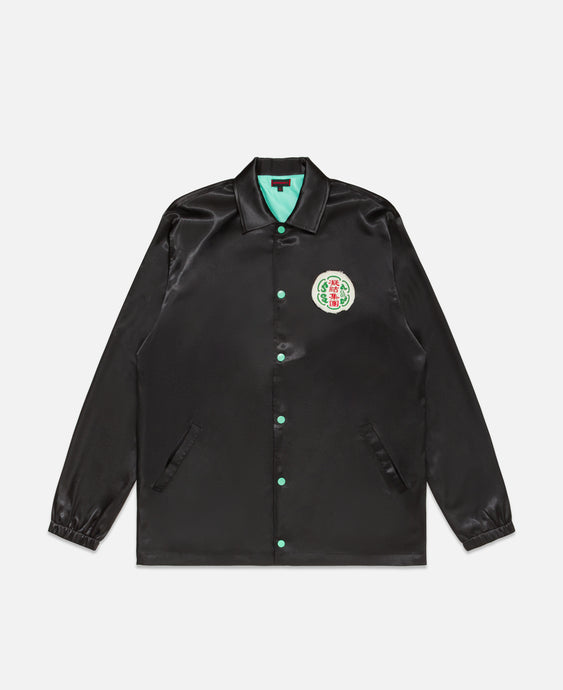 Satin Coach Jacket (Black)