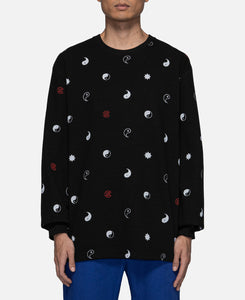 Tai Chi CLOT Star All Over Print L/S T-Shirt (Black)
