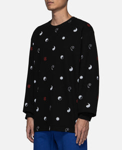 Tai Chi CLOT Star All Over Print L/S T-Shirt (Black)