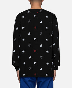 Tai Chi CLOT Star All Over Print L/S T-Shirt (Black)