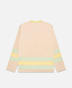 V-Neck Football Sweater (Beige)