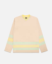 V-Neck Football Sweater (Beige)
