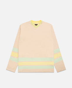 V-Neck Football Sweater (Beige)