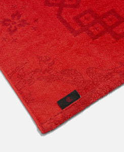 Silk Pattern Towel (Red)