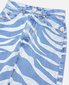 70's High Midi Skirt (Blue)