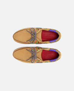 Men's 3-Eye Lug Handsewn Boat Shoes (Wheat)