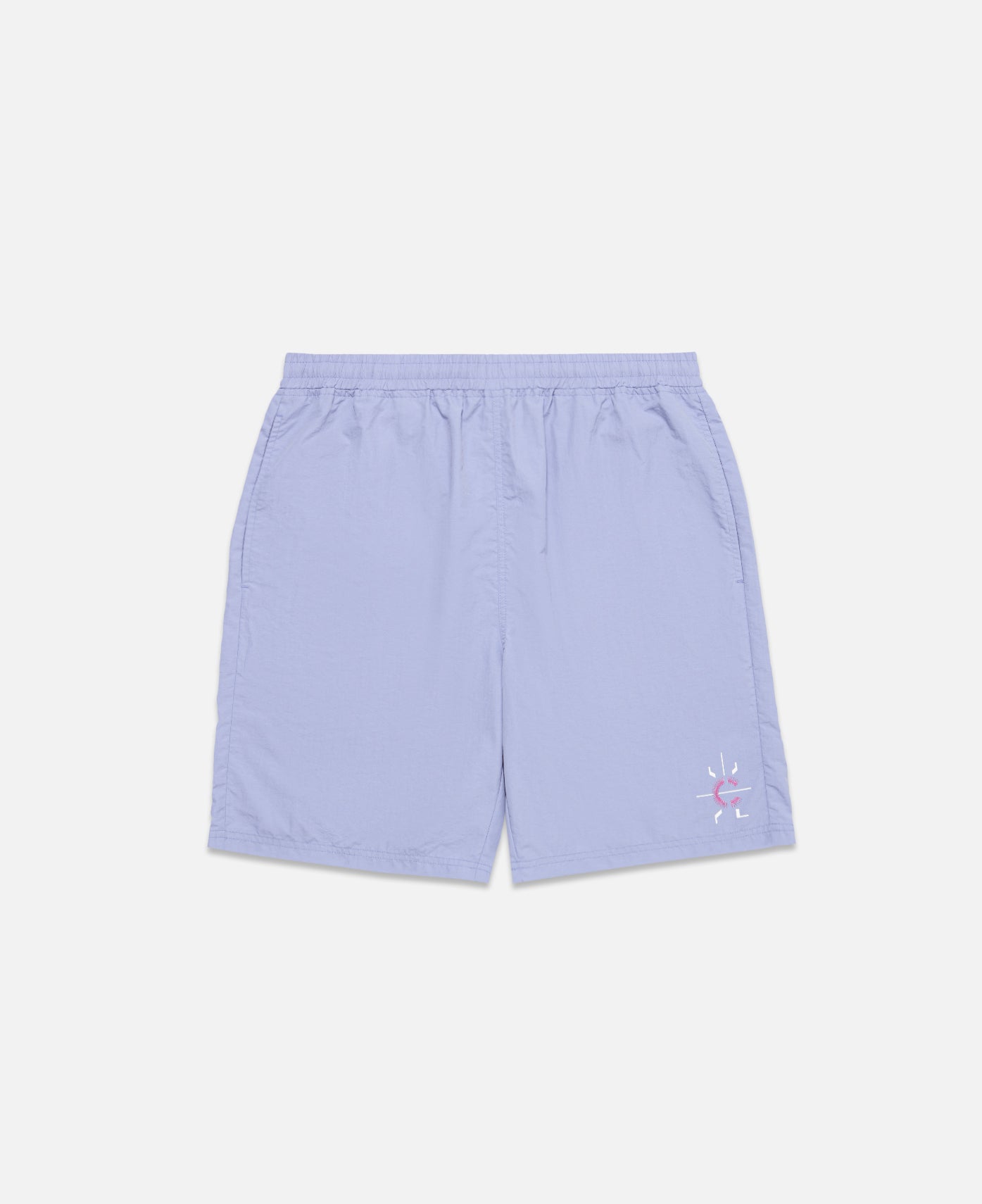 CLOTTEE Logo Print Surf Trunks (Purple)