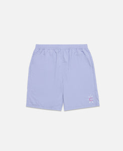 CLOTTEE Logo Print Surf Trunks (Purple)