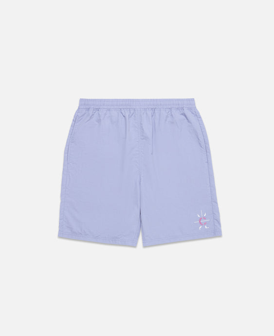 CLOTTEE Logo Print Surf Trunks (Purple)
