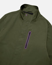 Contrast Zipper Windbreaker (Green)