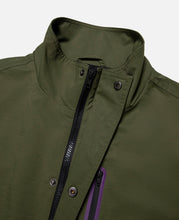 Contrast Zipper Windbreaker (Green)