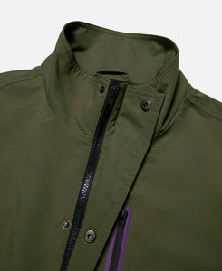 Contrast Zipper Windbreaker (Green)