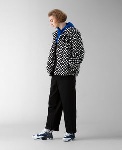 Faux Fur Boxy Down Jacket (White)