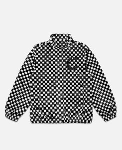 Faux Fur Boxy Down Jacket (White)