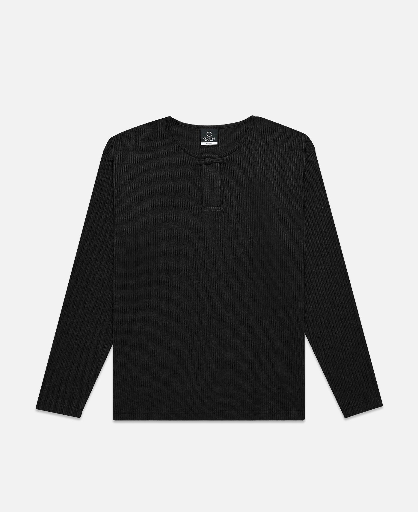 Frog Knot Henley (Black)