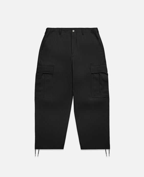 Loose Fit Chino With Cargo Pockets (Black)