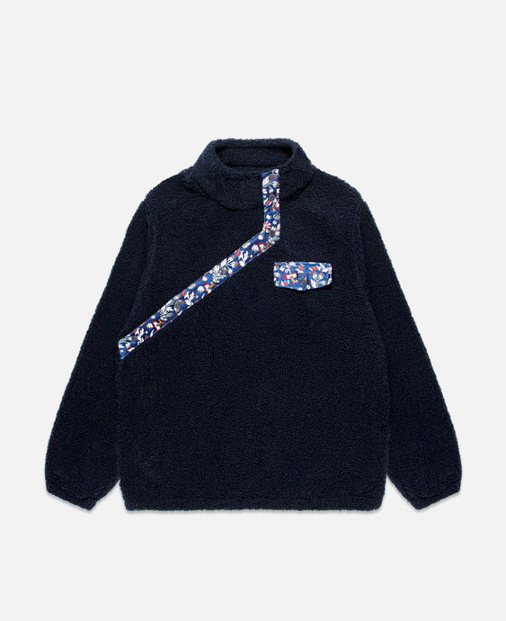 Neck Closure Full Over Jacket (Navy)