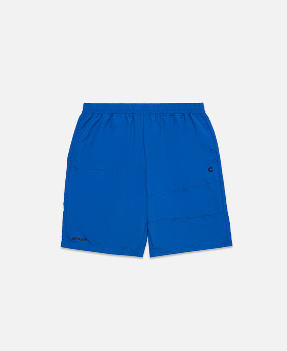Nylon Panel Drawstring Shorts (Blue)