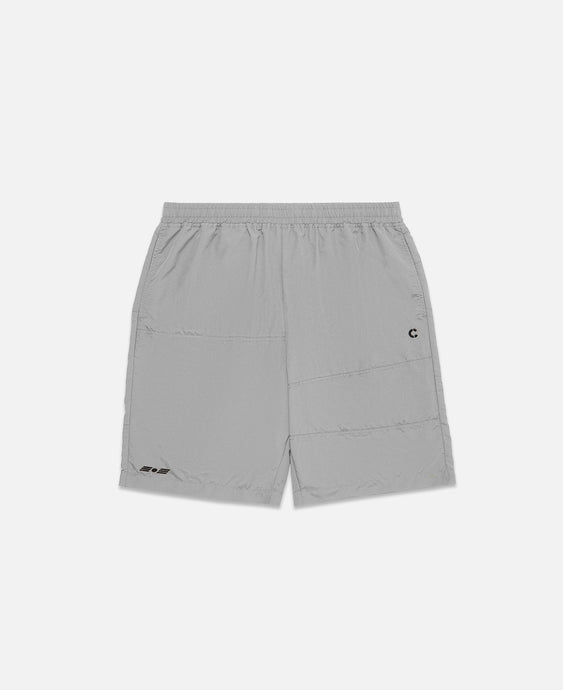 Nylon Panel Drawstring Shorts (Grey)