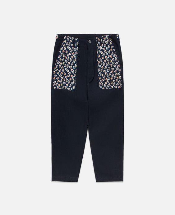 Paisley Panel Pants (Navy)