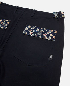 Paisley Panel Pants (Navy)